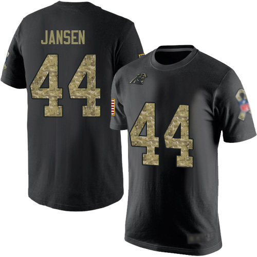 Carolina Panthers Men Black Camo J.J. Jansen Salute to Service NFL Football #44 T Shirt->carolina panthers->NFL Jersey